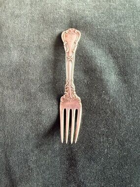 Vintage Gorham Chantilly Sterling Silver Baby Fork 4.25" Monogram D Family Owned